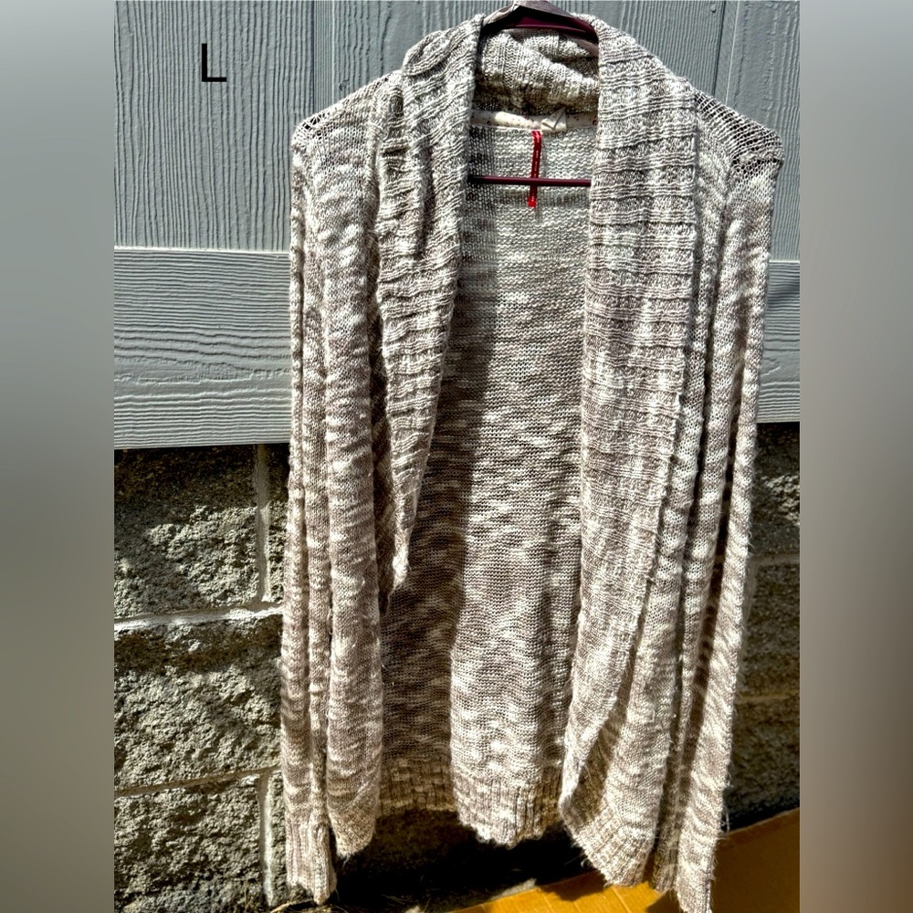 Cozy Knit Cardigan in Gray and Cream